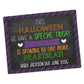 A Halloween-themed puzzle with the text: "This Halloween we have a special treat because our family is growing by one more heartbeat! Baby Jackson due June 2026.