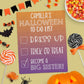 A Halloween-themed puzzle lists: "Camilla’s Halloween To-Do List—Dress up, Trick or treat, Become a big sister!" with festive candies and decorations around it.