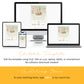 Digital devices displaying an editable birthday invitation template with a cowgirl theme. Text explains template can be edited via Corjl on various devices without software download.