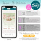 An infographic explains how to edit a birthday party invitation with Corjl: purchase, edit online, then download, print, or share digitally; a phone displays an invitation design.