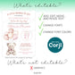 Baby shower invitation template featuring a teddy bear with balloons, highlighting editable text, fonts, and colors; graphics cannot be edited.