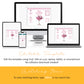 A digital invitation template for "Kiley's Last Rodeo" is displayed on a desktop, laptop, tablet, and smartphone, showing multi-device editing capability.
