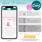 An infographic explains how to edit a Corjl template in three steps: purchase, edit, and print or share, with an image of a phone displaying a customizable Etsy design.