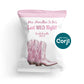 White party favor bag with pink cowboy boots illustration, pink stripes at the top, and text reading "Mrs. Hamilton To Be's Last WILD Night! Bachelorette Party Kit.