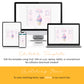 A digital ice cream party invitation template is displayed on a desktop, laptop, tablet, and smartphone, showing its compatibility across devices.