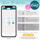 An infographic explains how to edit a Corjl template in three steps: purchase, edit, and print or share. A smartphone displays an ice cream-themed digital invitation.